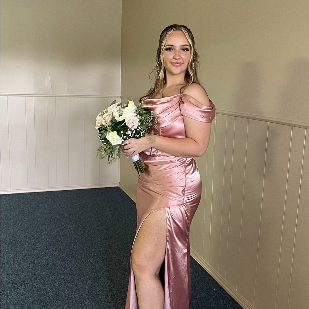 Rose Gold bridesmaids dress